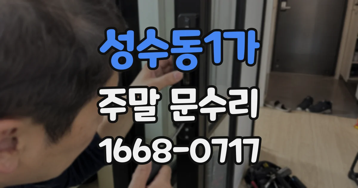 성수동1가 주말 문수리