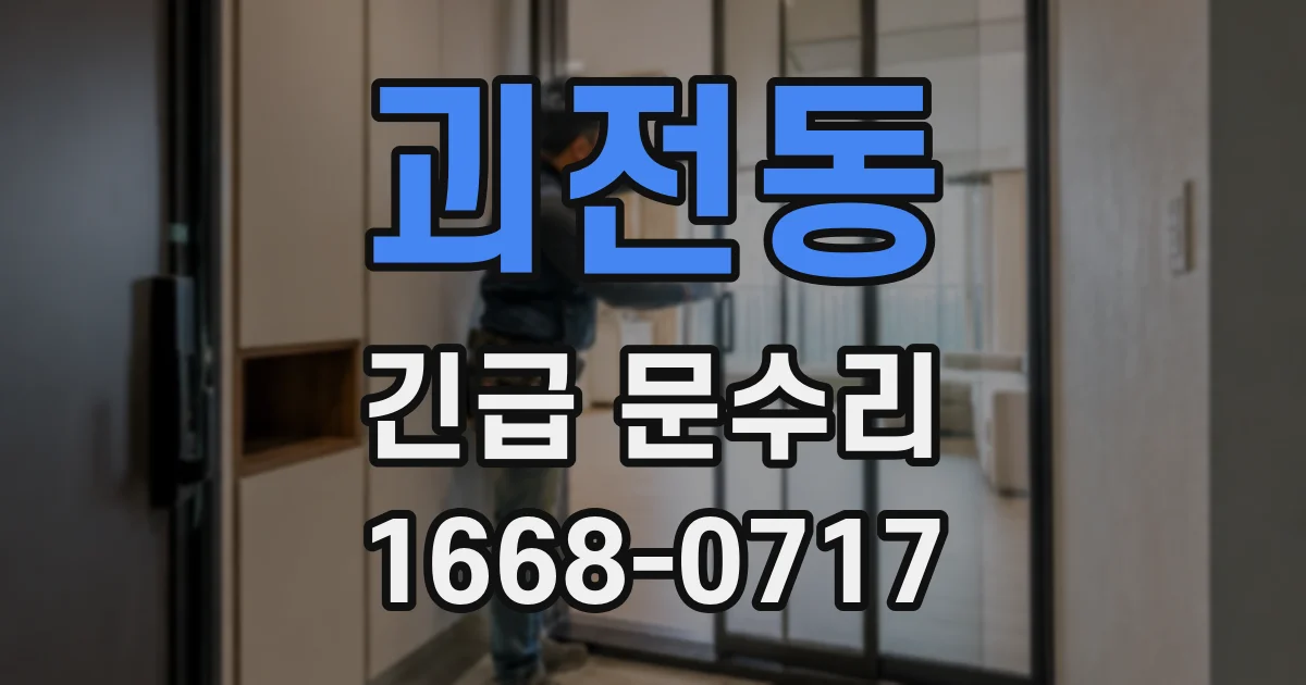 괴전동 긴급 문수리