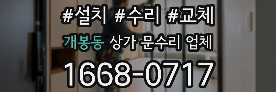 개봉동 상가 문수리 업체
