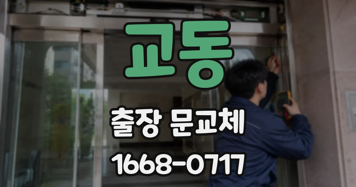 교동 출장 문교체