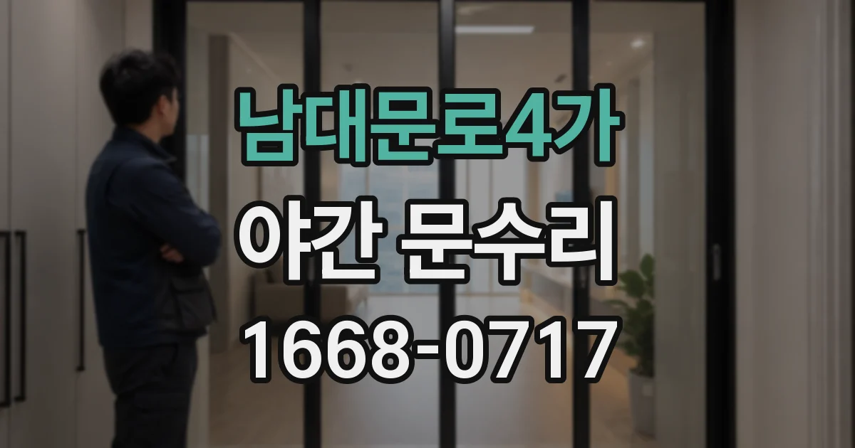 남대문로4가 야간 문수리
