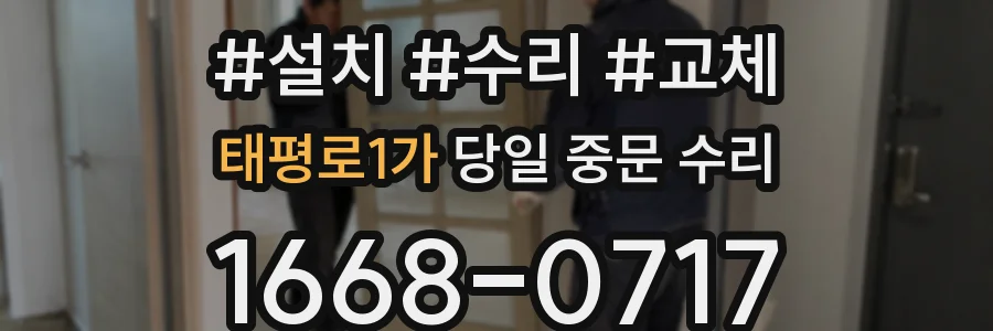 태평로1가 당일 중문 수리