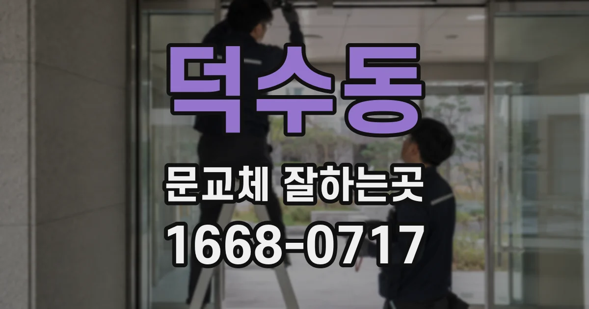 덕수동 문교체 잘하는곳