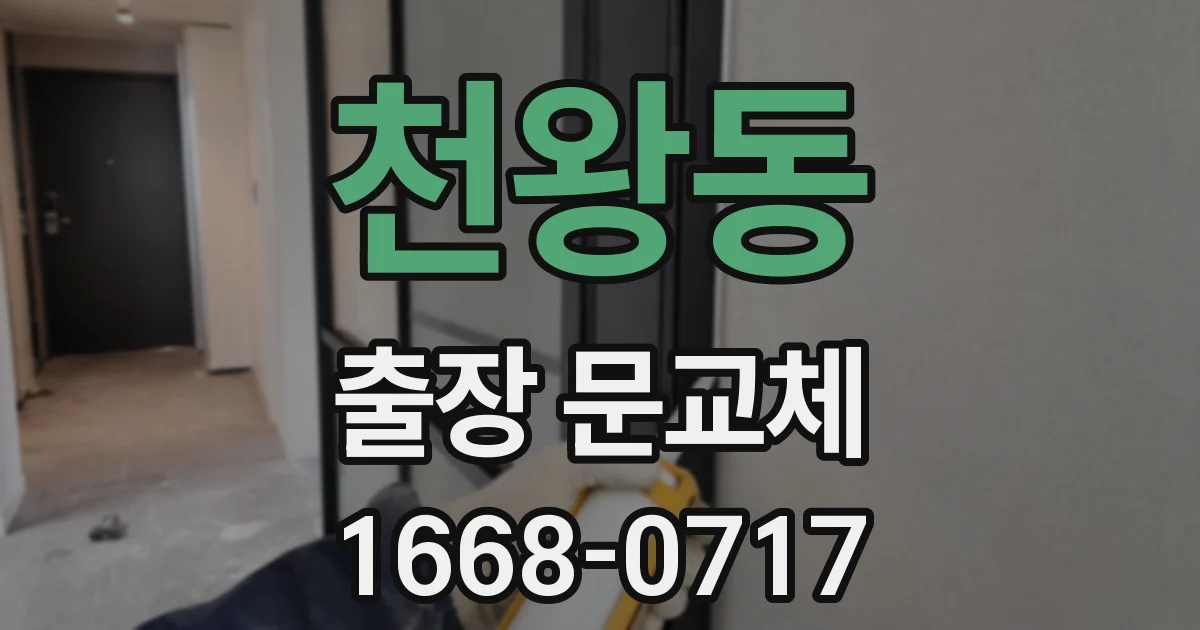 천왕동 출장 문교체