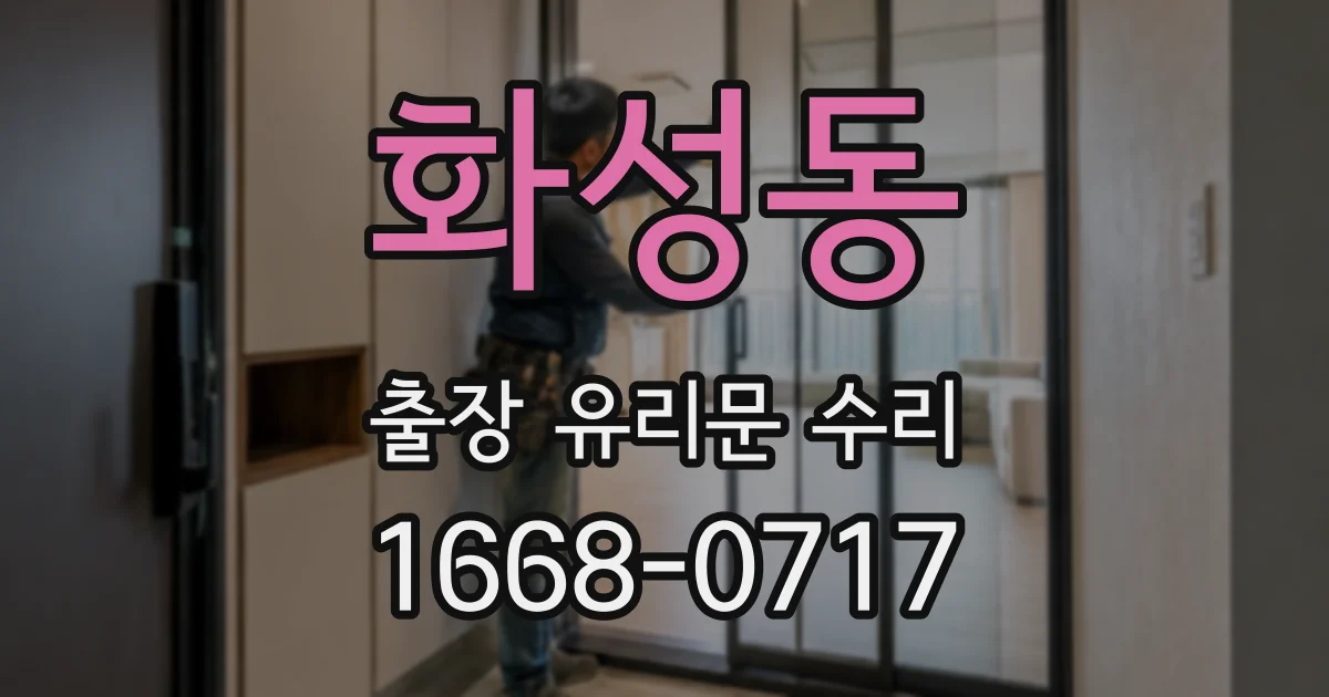 화성동 출장 유리문 수리
