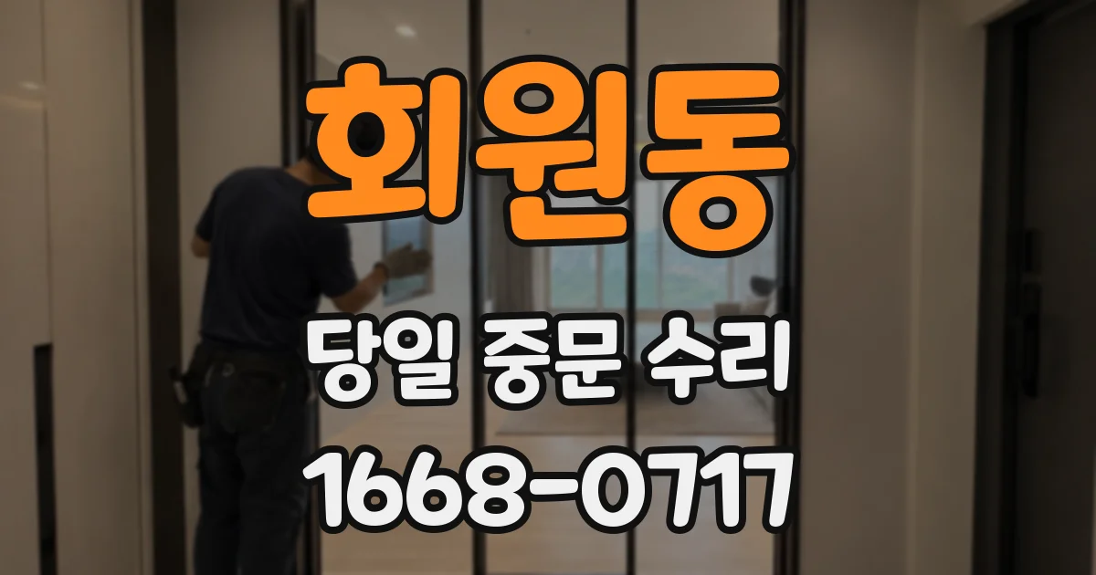 회원동 당일 중문 수리