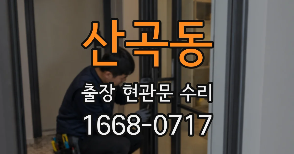 산곡동 출장 현관문 수리