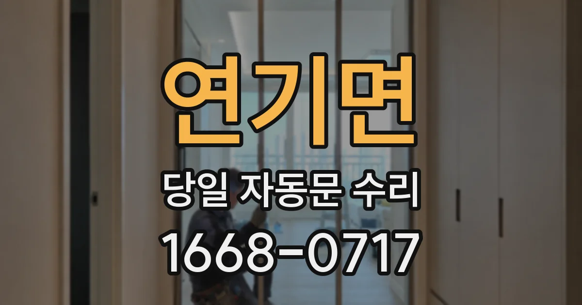 연기면 당일 자동문 수리