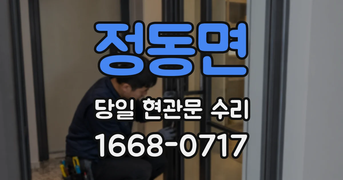 정동면 당일 현관문 수리