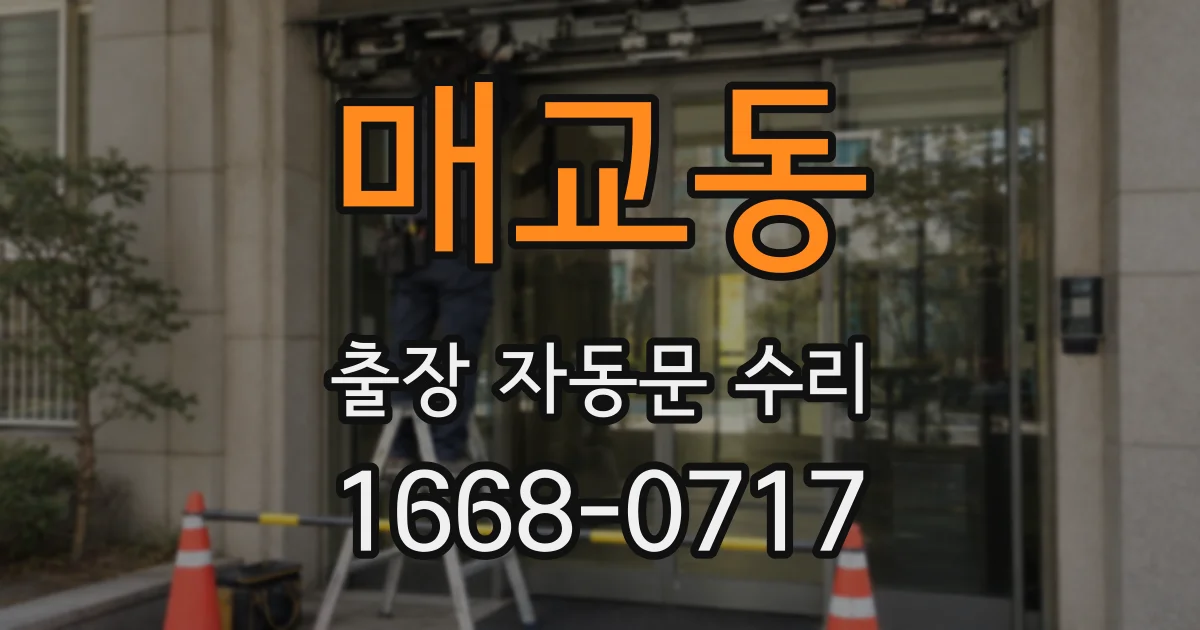 매교동 출장 자동문 수리