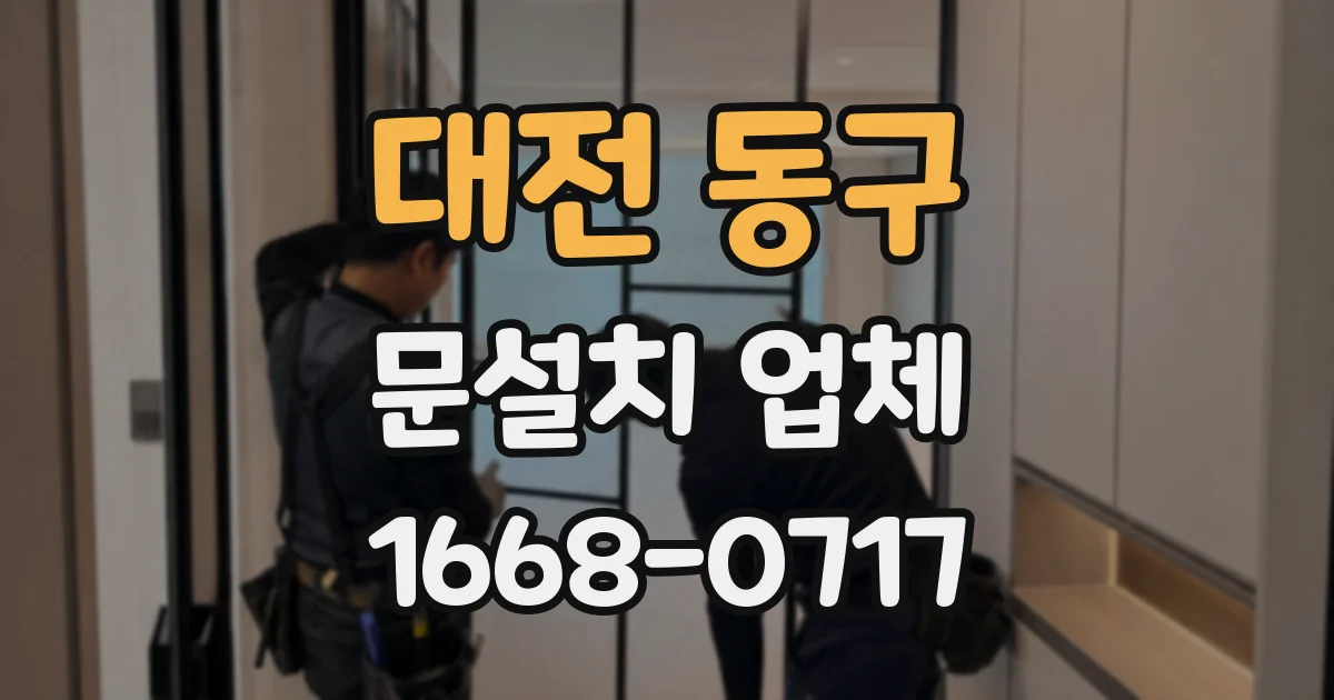 대전 동구 문설치 업체