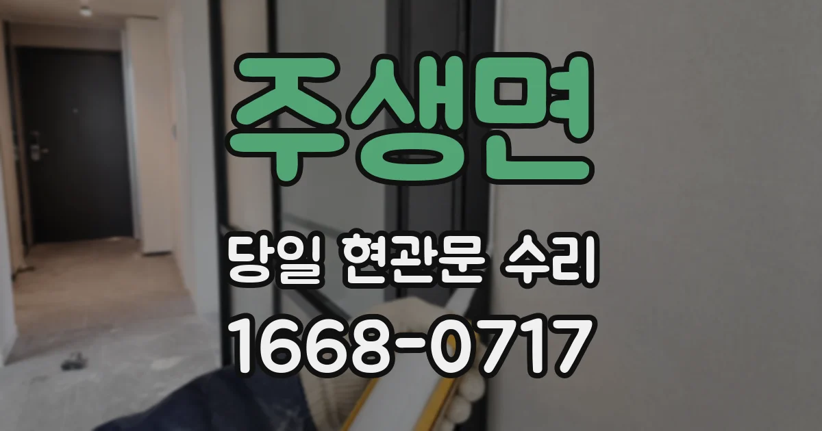 주생면 당일 현관문 수리