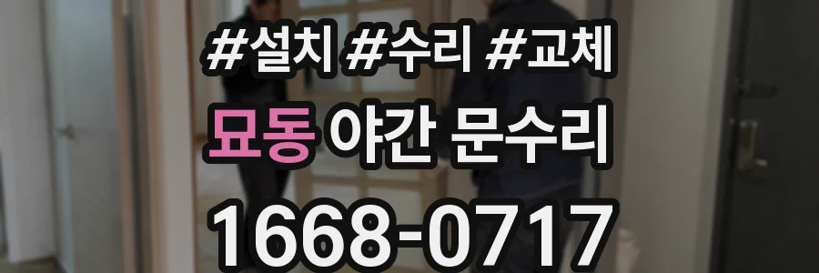 묘동 야간 문수리
