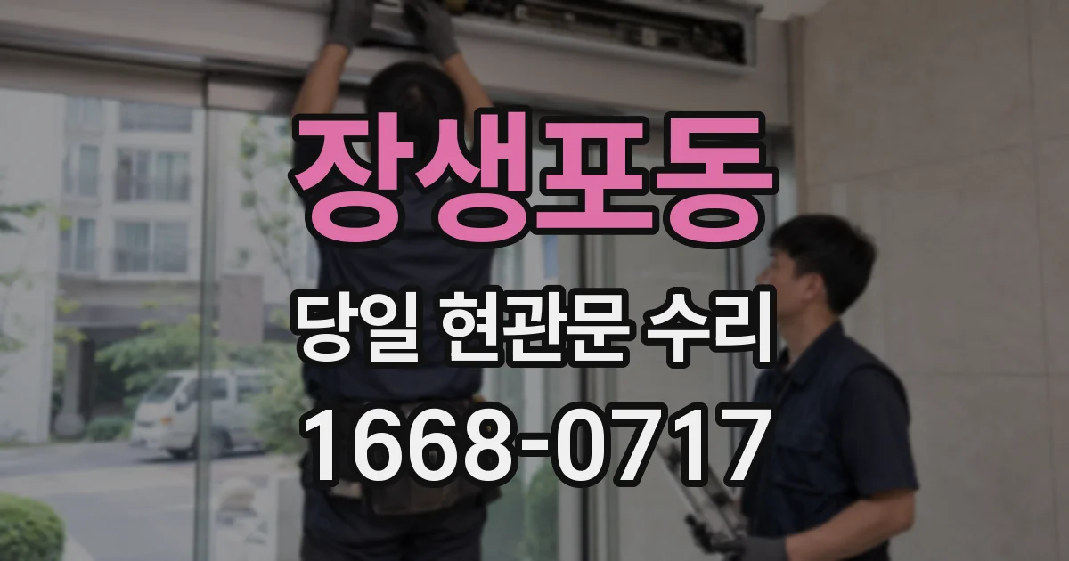 장생포동 당일 현관문 수리