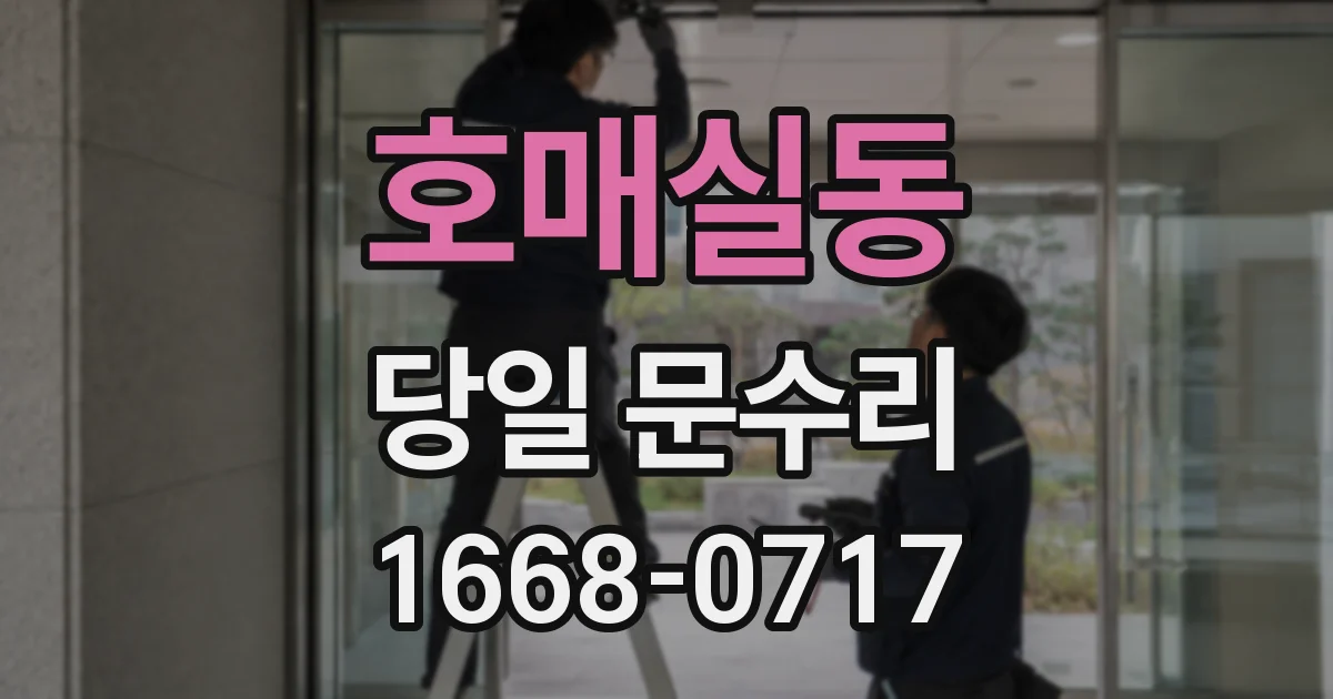 호매실동 당일 문수리