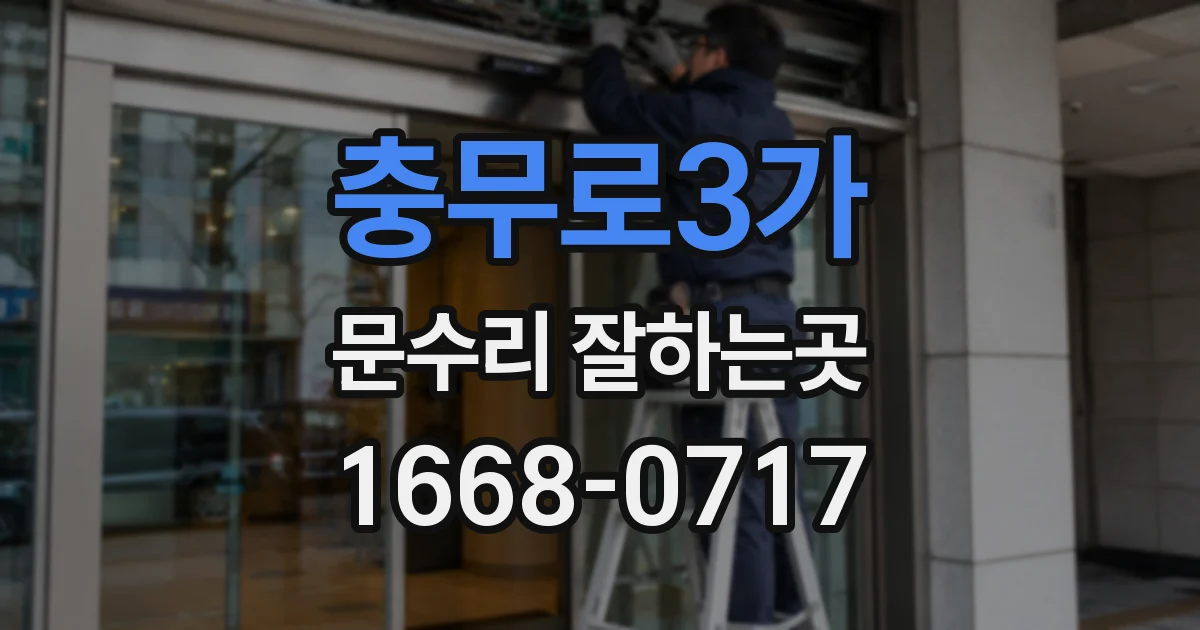 충무로3가 문수리 잘하는곳