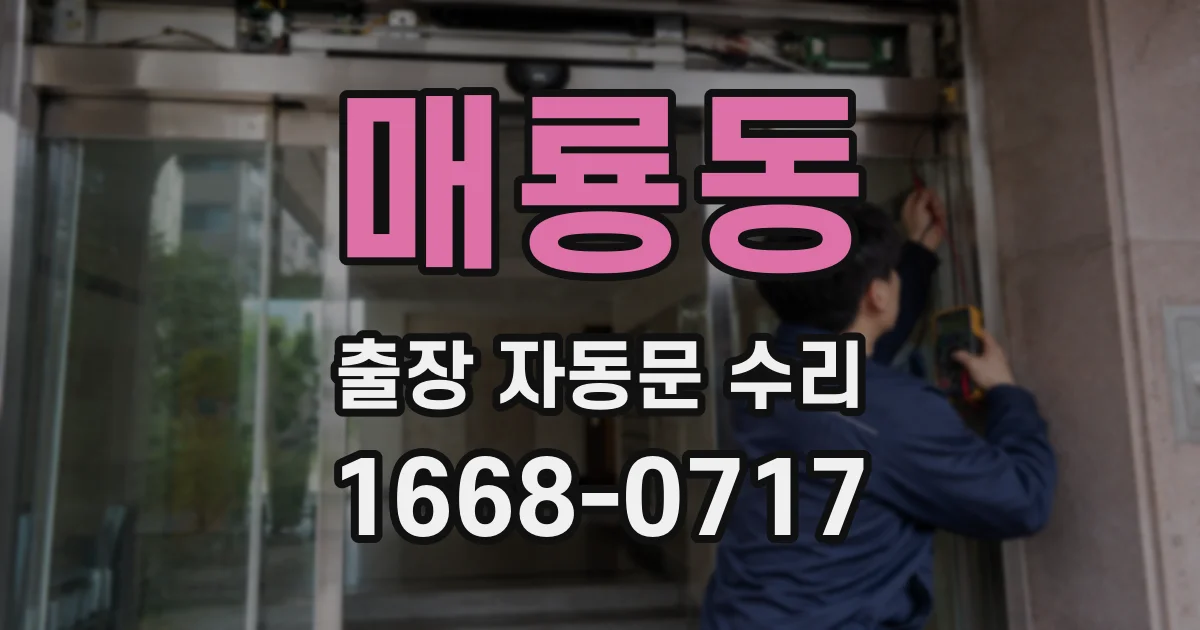 매룡동 출장 자동문 수리