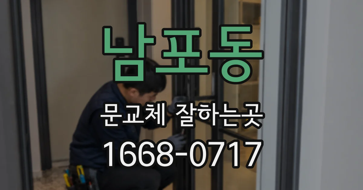 남포동 문교체 잘하는곳