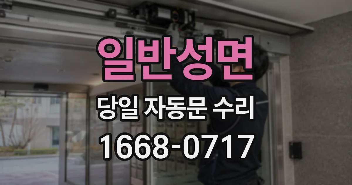 일반성면 당일 자동문 수리