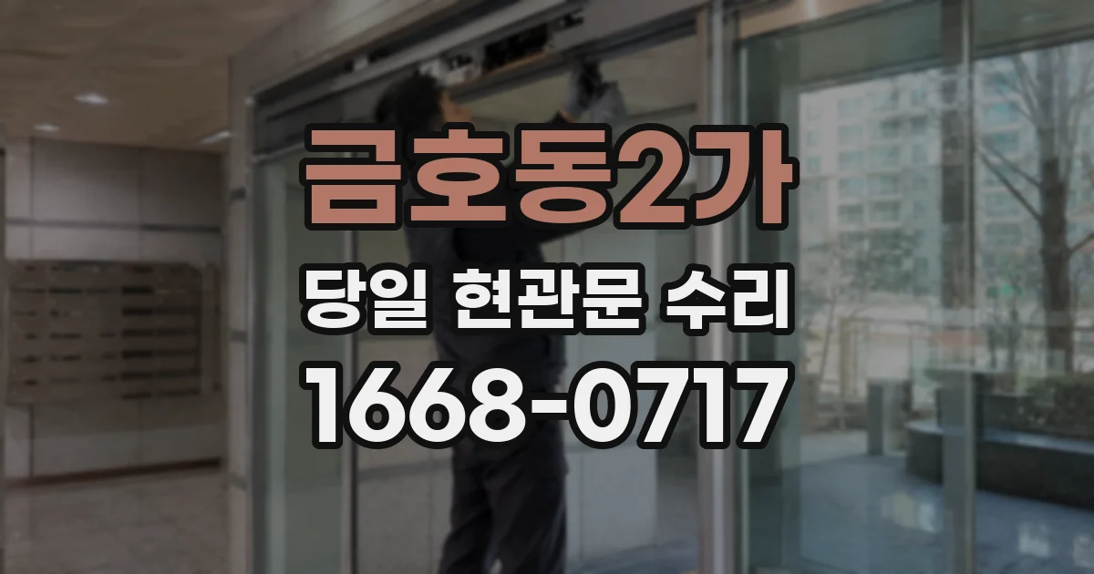 금호동2가 당일 현관문 수리