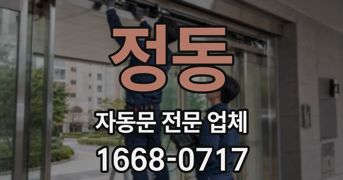 정동 자동문 전문 업체