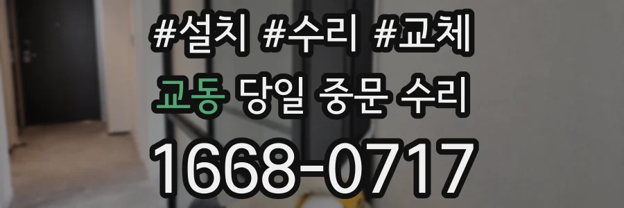 교동 당일 중문 수리