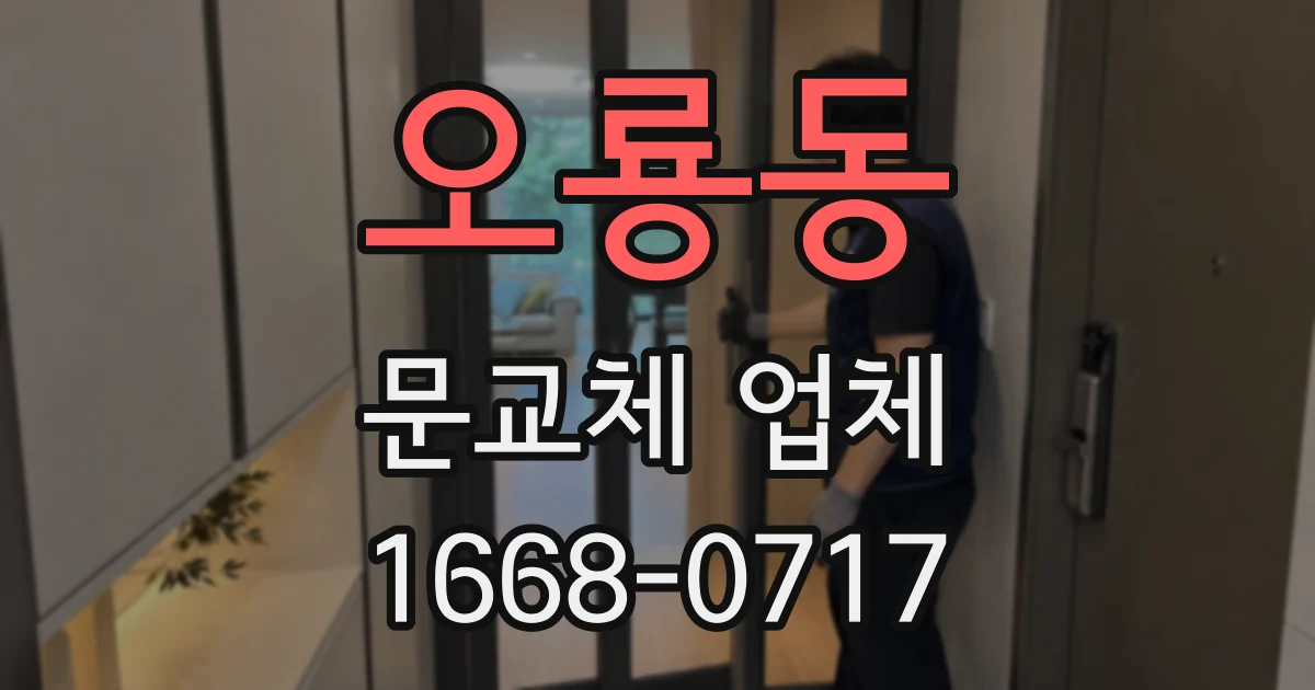 오룡동 문교체 업체