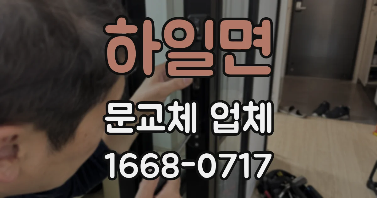 하일면 문교체 업체