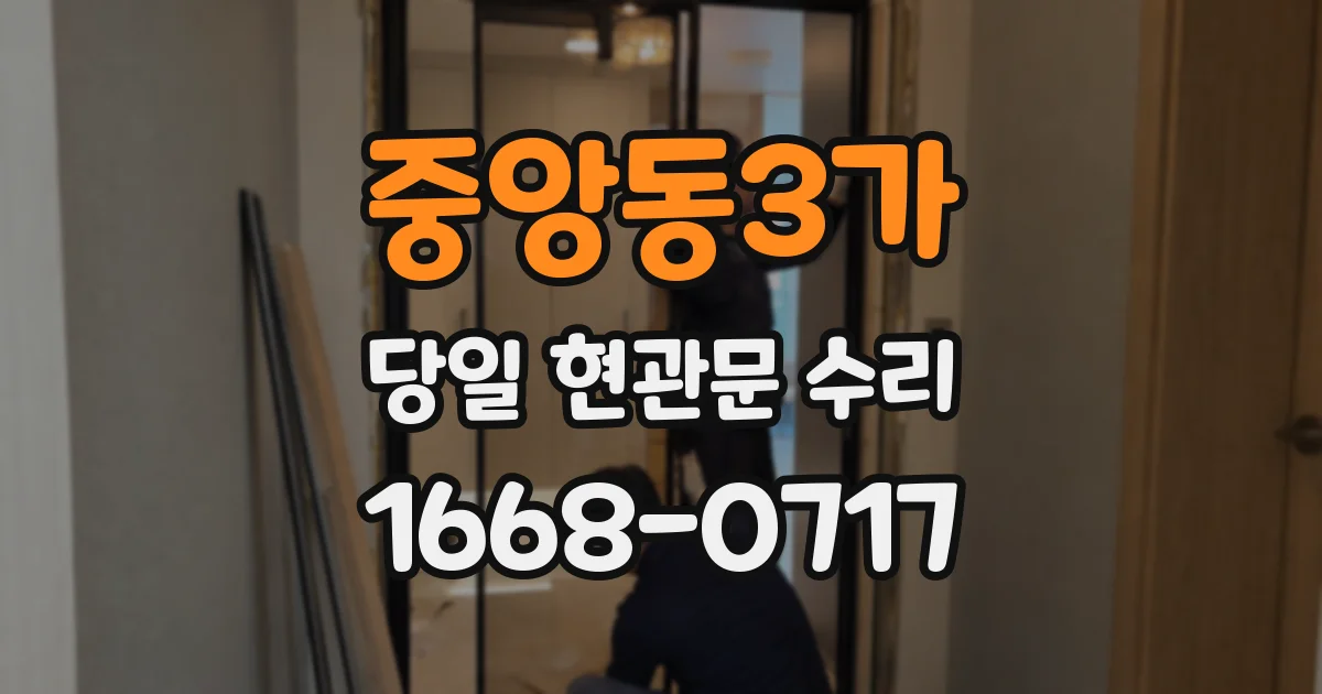 중앙동3가 당일 현관문 수리