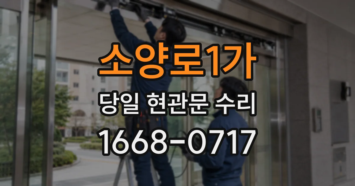 소양로1가 당일 현관문 수리