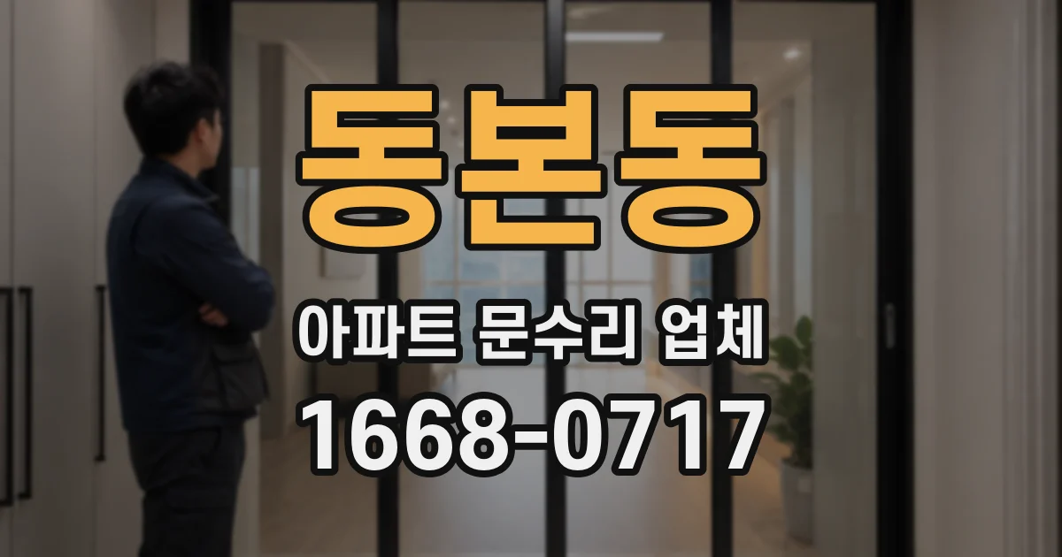 동본동 아파트 문수리 업체