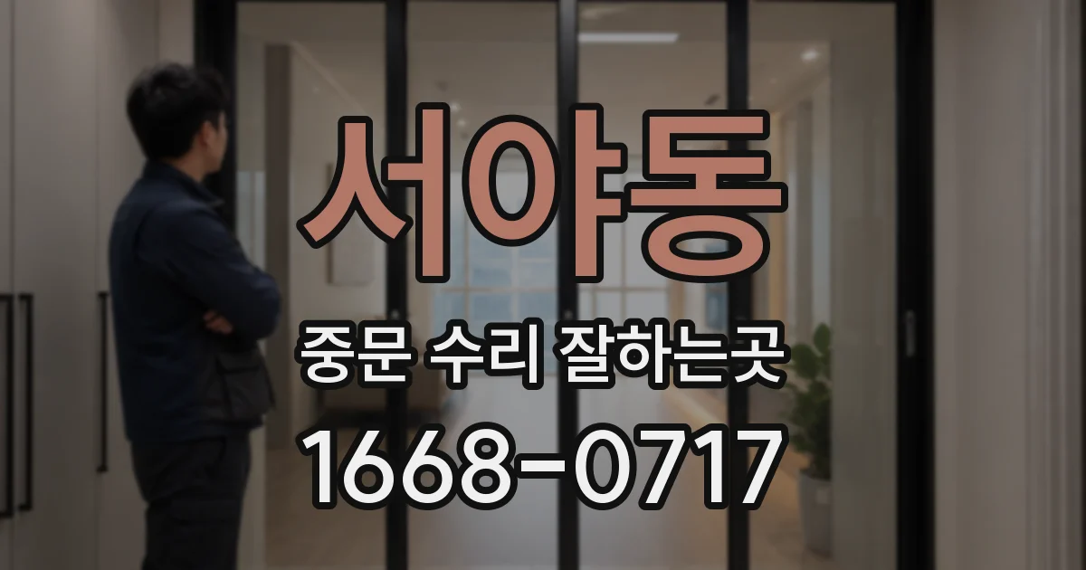 서야동 중문 수리 잘하는곳