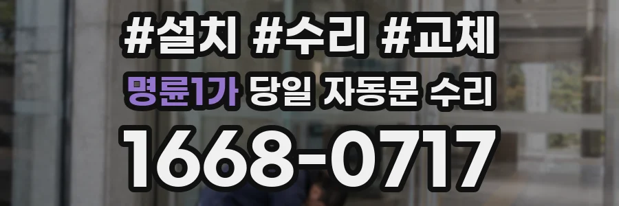 명륜1가 당일 자동문 수리