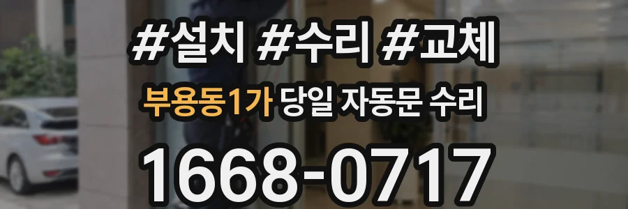 부용동1가 당일 자동문 수리