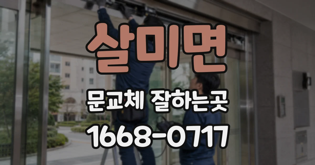 살미면 문교체 잘하는곳