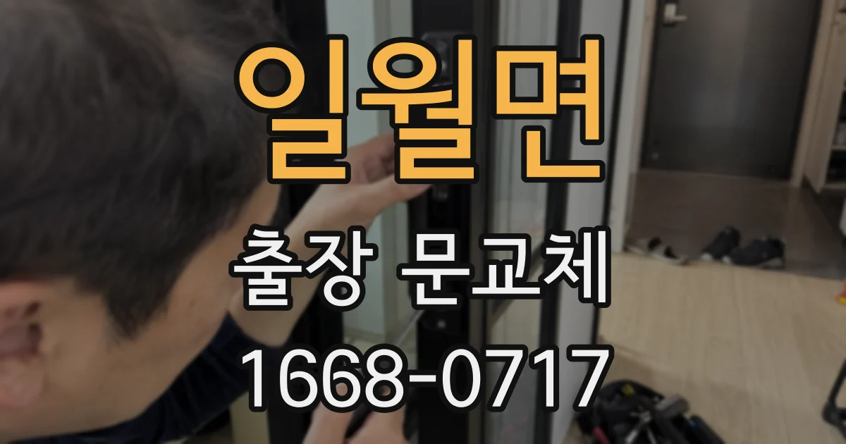 일월면 출장 문교체