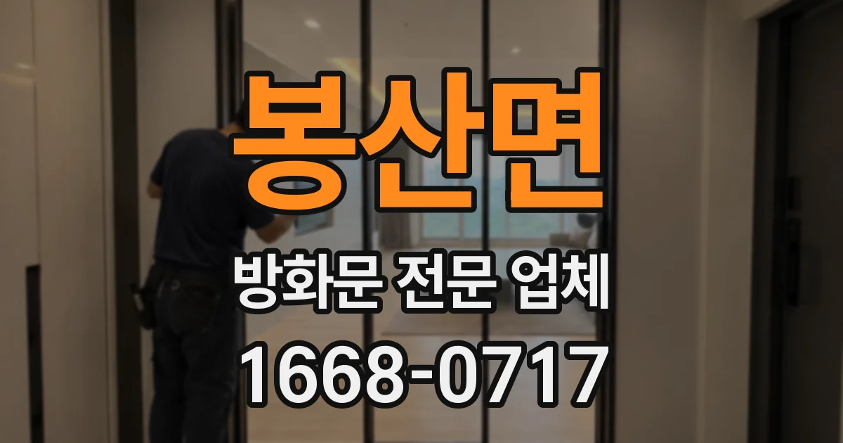 봉산면 방화문 전문 업체