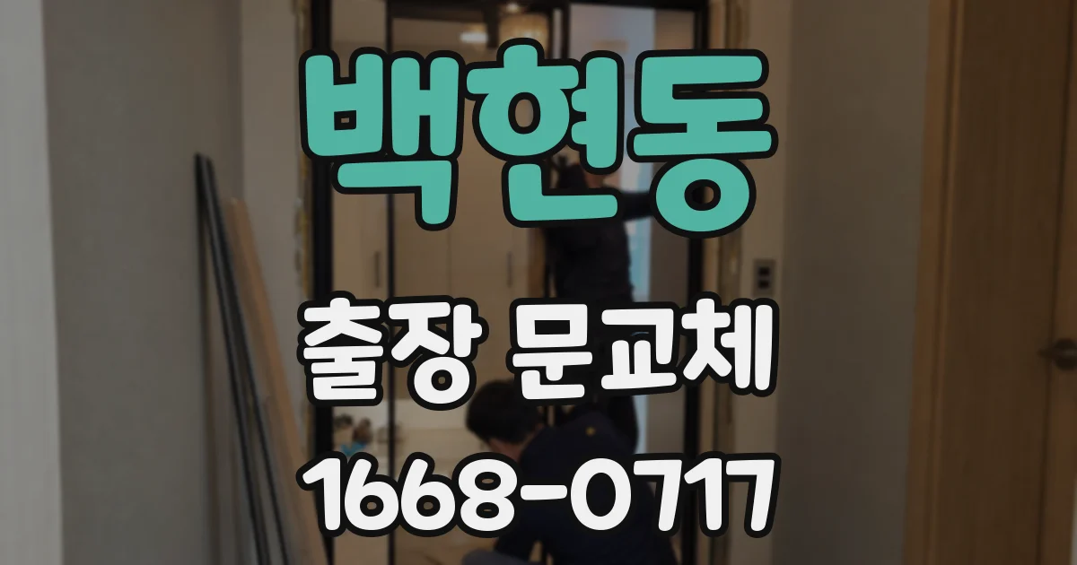 백현동 출장 문교체