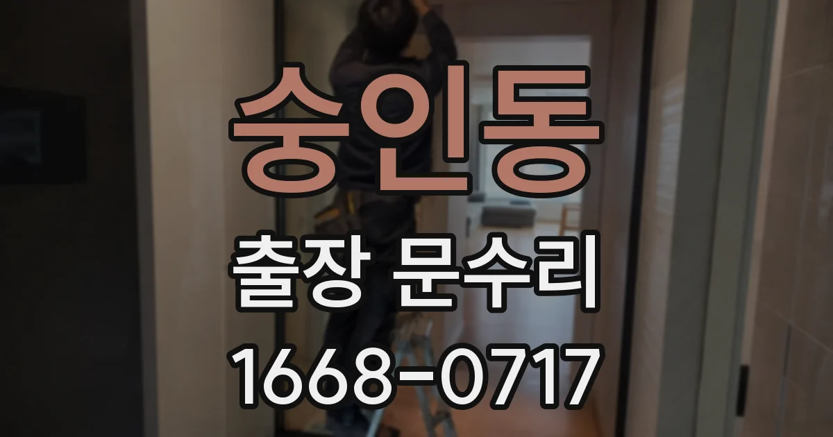숭인동 출장 문수리
