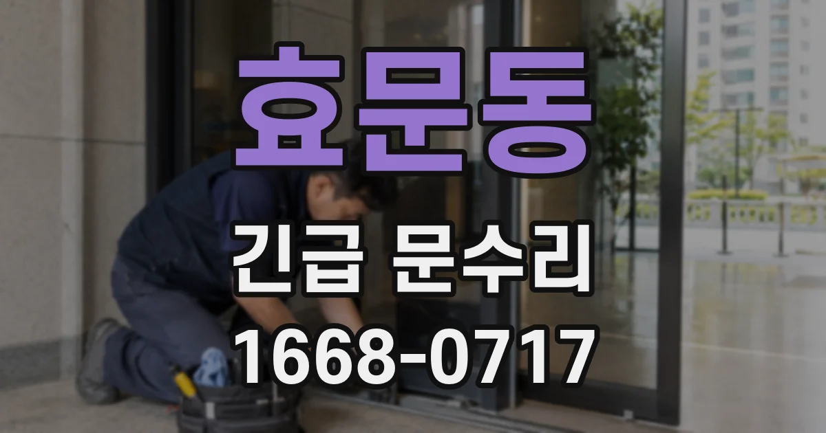 효문동 긴급 문수리