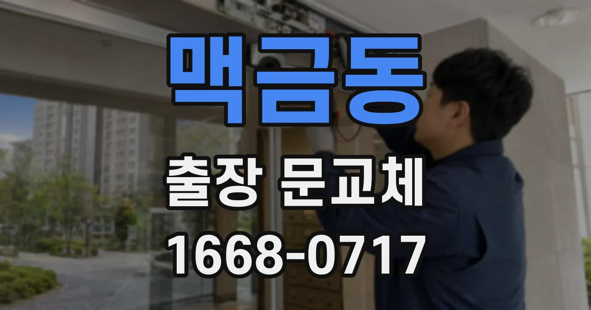 맥금동 출장 문교체