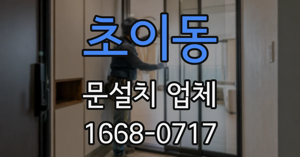 초이동 문설치 업체