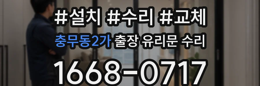 충무동2가 출장 유리문 수리