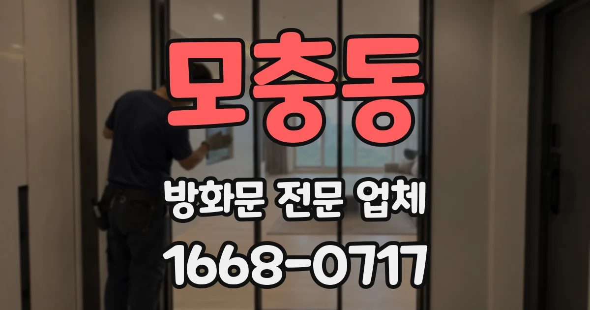 모충동 방화문 전문 업체