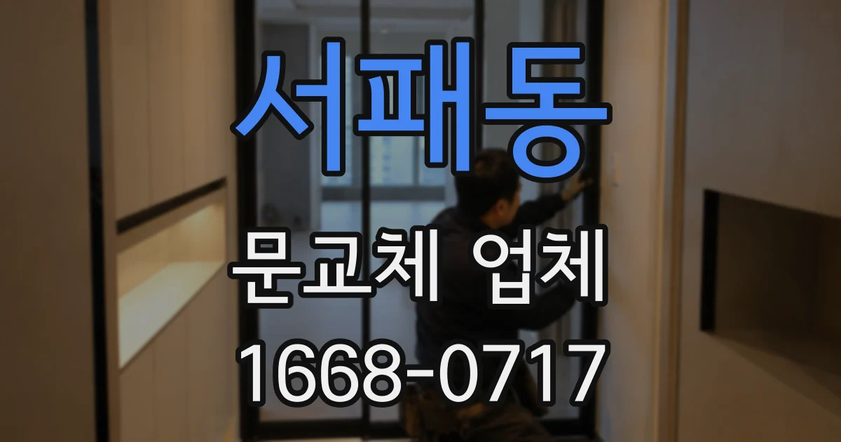 서패동 문교체 업체
