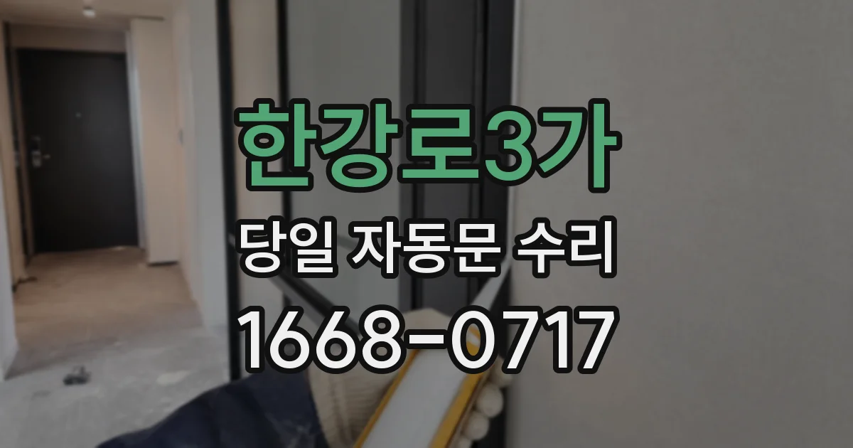 한강로3가 당일 자동문 수리