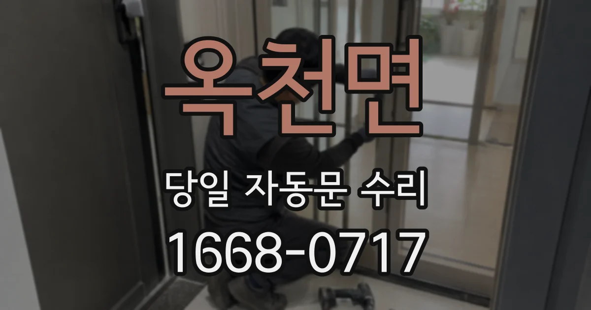 옥천면 당일 자동문 수리