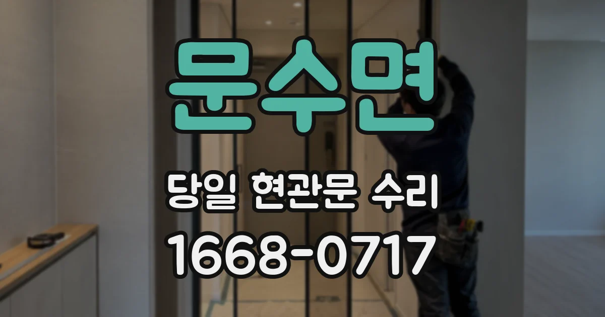 문수면 당일 현관문 수리
