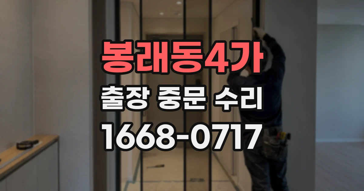 봉래동4가 출장 중문 수리
