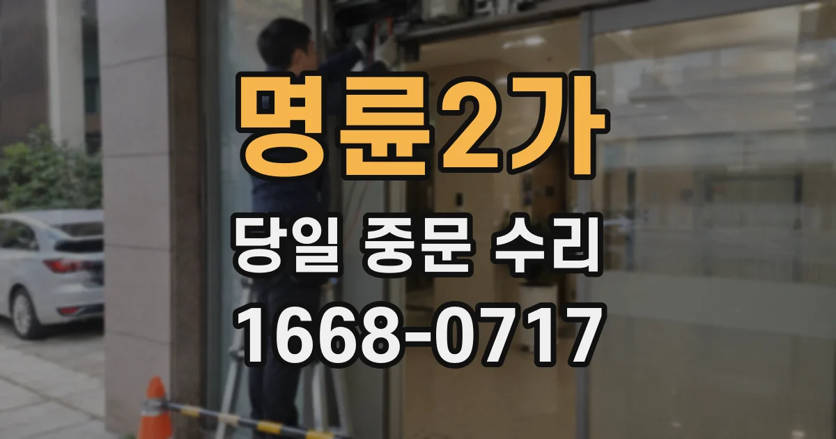 명륜2가 당일 중문 수리